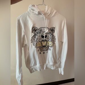 Kenzo Ivory Hoodie with Logo Detail